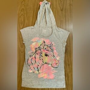 GIRL’S JUSTICE SEQUIN SHIRT WITH HOOD SIZE 14